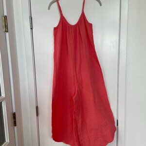 ZSupply Wide Leg Jumpsuit in Pink, One-Piece Jumper,‎ Think Straps,  Size Small